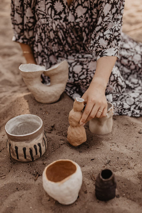 Erosion rocks small vase