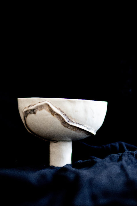 O'Keeffe - porcelain footed bowl