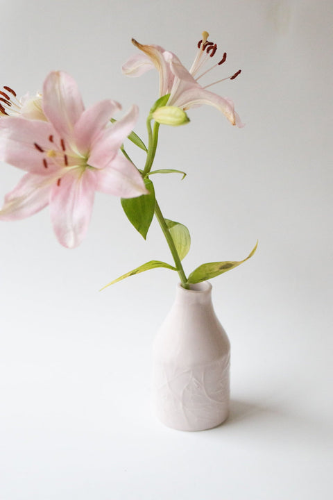 Erbium pink porcelain vase