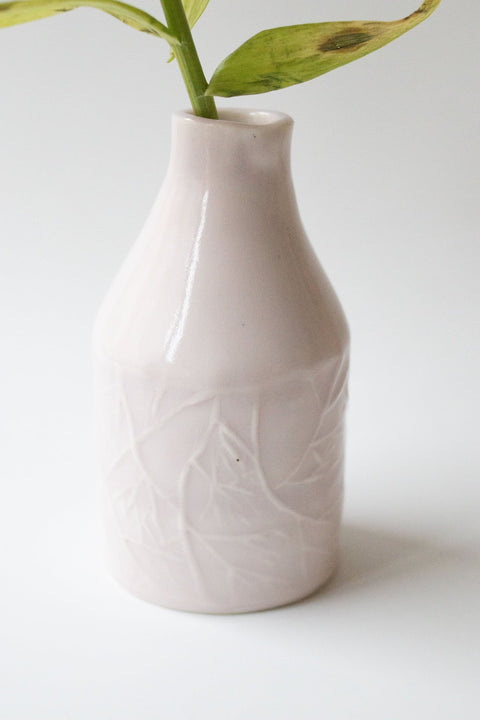 Erbium pink porcelain vase