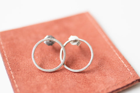 Simple orbit - made to order sterling silver earrings