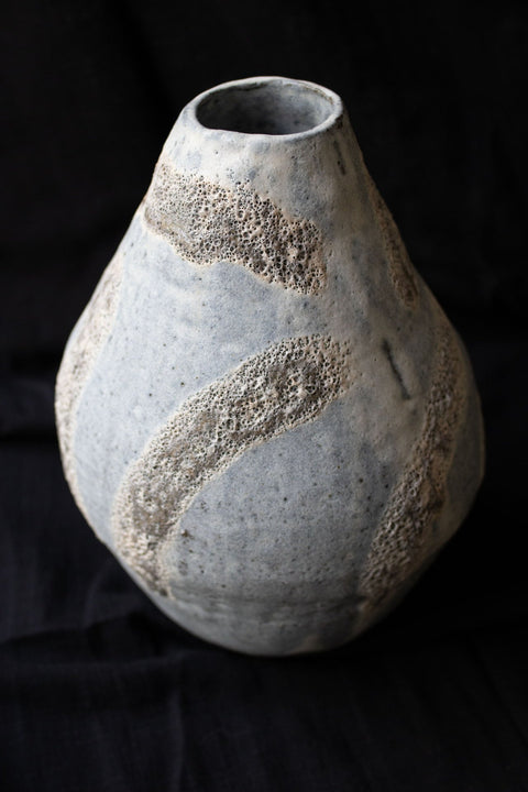 Waves on the surface of the moon - Textured vase